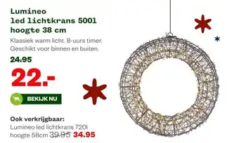 Welkoop Lumineo led lichtkrans 5001 hoogte 38 cm aanbieding