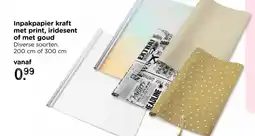 Xenos Inpakpapier kraft met print, iridesent of met goud aanbieding