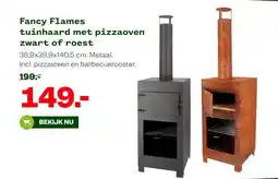 Welkoop Fancy Flames tuinhaard met pizzaoven zwart of roest aanbieding