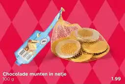 Xenos Chocolade munten in netje aanbieding