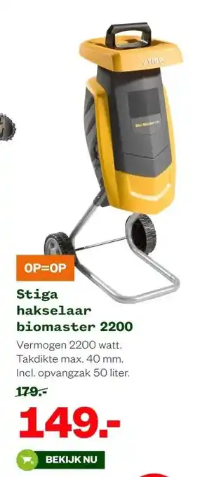 Welkoop Stiga hakselaar biomaster 2200 aanbieding