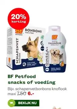 Welkoop BF Petfood snacks of voeding aanbieding