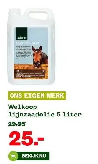 Welkoop Welkoop lijnzaadolie aanbieding