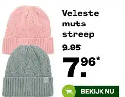 Welkoop Veleste muts streep aanbieding