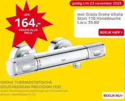 Praxis Grohe thermostatische douchemengkraan aanbieding