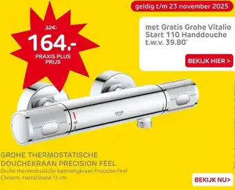 Praxis Grohe thermostatische douchemengkraan aanbieding