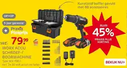 Praxis Worx Accuboormachine WX108.1 - 20V - (2x aanbieding