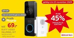 Praxis Eufy video deurbel kit wifi wit 1080p aanbieding