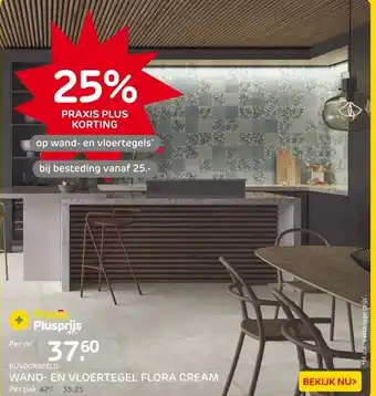 Praxis Natuursteenlook Tegel Flora - Parel - aanbieding