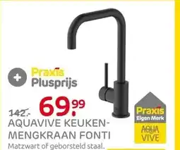 Praxis AquaVive keukenkraan Fonti mat zwart aanbieding