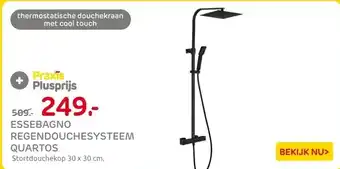 Praxis Essebagno Regendouche - Quartos - Zwart aanbieding