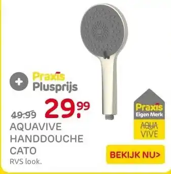 Praxis AquaVive handdouche Cato RVS look aanbieding