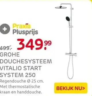Praxis Grohe Regendouche Vitalio Start aanbieding