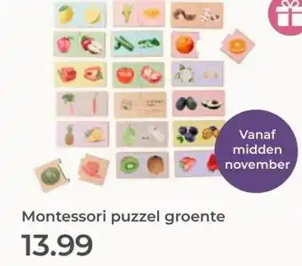 Prenatal Montessori puzzel groente aanbieding