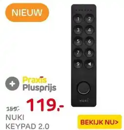 Praxis Nuki Slim Toetsenpaneel voor Nuki Smart aanbieding