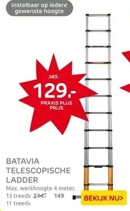 Praxis Batavia telescoopladder 3,27 m aanbieding
