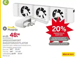 Praxis SpeedComfort radiatorventilator Mono wit aanbieding