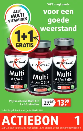 Lucovitaal ALLE MULTI VITAMINES aanbieding