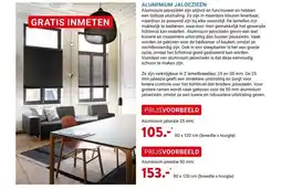 Kluswijs ALUMINIUM JALOEZIEËN aanbieding