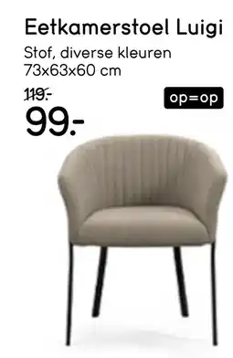 Leen Bakker Eetkamerstoel Luigi aanbieding