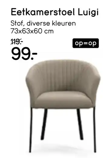 Leen Bakker Eetkamerstoel Luigi aanbieding