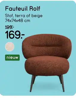 Leen Bakker Fauteuil Rolf aanbieding