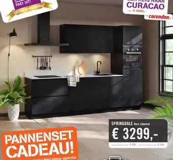 Keukendepot SPRINGDALE Nero zijdemat aanbieding