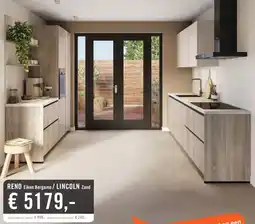 Keukendepot RENO Eiken Bergamo / LINCOLN Zand aanbieding