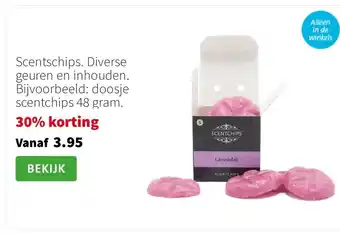 Intratuin Scentschips. Diverse geuren en inhouden. Bijvoorbeeld: doosje scentchips 48 gram. aanbieding