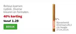 Intratuin Bolsius kaarsen rustiek. Diverse kleuren en formaten. aanbieding