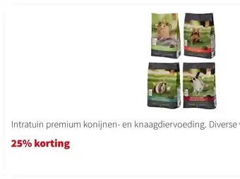 Intratuin Intratuin premium konijnen- en knaagdiervoeding. Diverse varianten. aanbieding