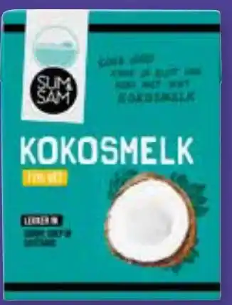 Coop Sum&Sam kokosmelk aanbieding