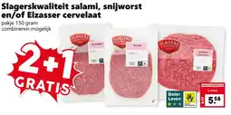 Coop Slagerskwaliteit salami, snijworst en/of Elzasser cervelaat aanbieding