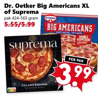 Coop Dr. Oetker Big Americans XL of Suprema aanbieding