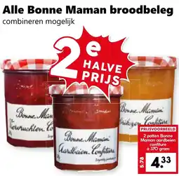 Coop Alle Bonne Maman broodbeleg aanbieding