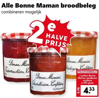 Coop Alle Bonne Maman broodbeleg aanbieding