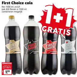 Coop First Choice cola aanbieding