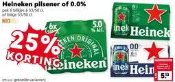 Coop Heineken pilsener of 0.0% aanbieding