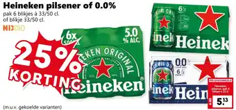Coop Heineken pilsener of 0.0% aanbieding