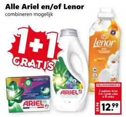 Coop Alle Ariel en/of Lenor aanbieding