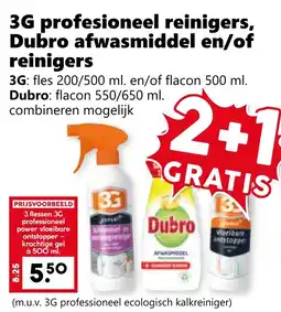 Coop 3G profesioneel reinigers, Dubro afwasmiddel en/of reinigers aanbieding