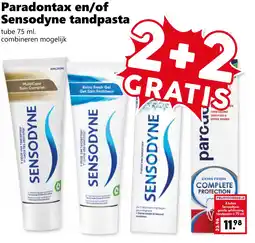 Coop Paradontax en/of Sensodyne tandpasta aanbieding