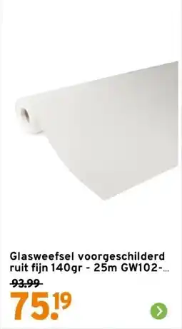 GAMMA Glasweefsel voorgeschilderd ruit fijn 140gr - 25m GW102-25 aanbieding