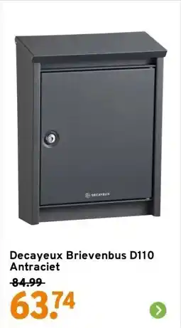 GAMMA Decayeux Brievenbus D110 Antraciet aanbieding
