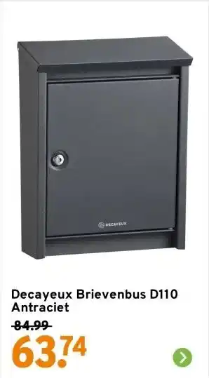 GAMMA Decayeux Brievenbus D110 Antraciet aanbieding