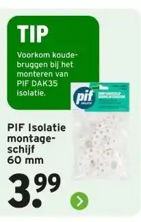 GAMMA PIF Isolatie montage- schijf aanbieding