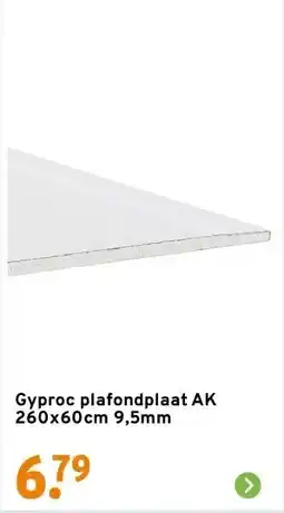 GAMMA Gyproc plafondplaat AK 260x60cm 9,5mm aanbieding