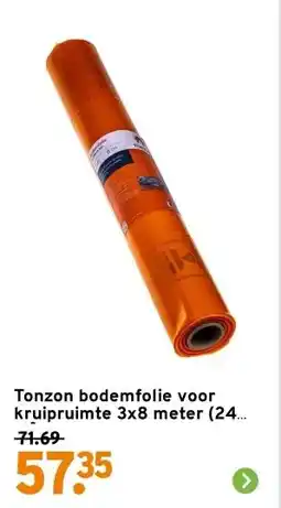 GAMMA Tonzon bodemfolie voor kruipruimte 3x8 meter (24 m²) aanbieding