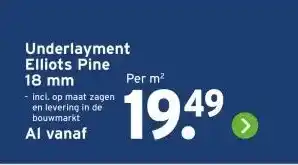 GAMMA Underlayment Elliots Pine aanbieding
