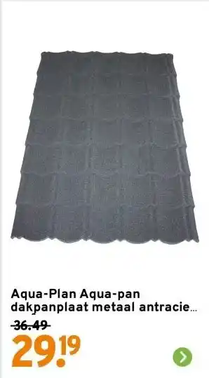 GAMMA Aqua-Plan Aqua-pan dakpanplaat metaal antraciet 1 m² aanbieding